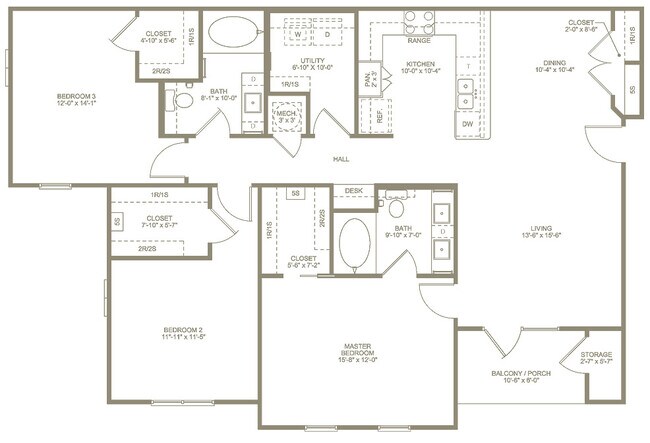 Floorplan - Annandale Apartment Homes