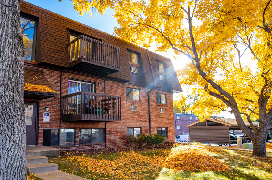 Property Exterior in Fall - Lamar Village Apartments