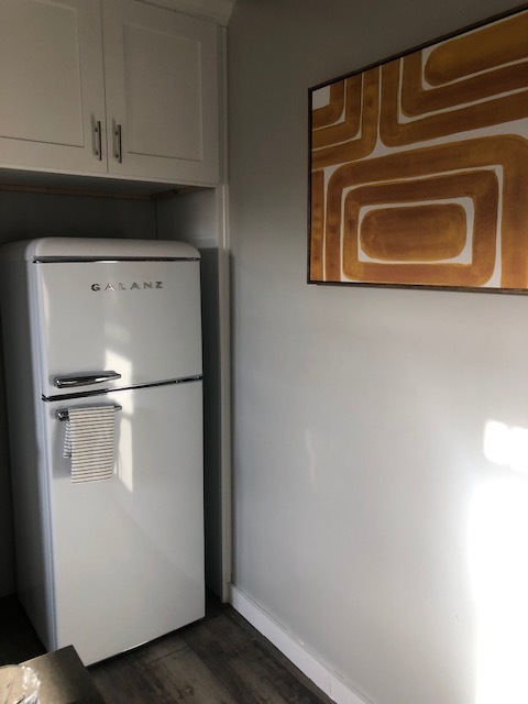 Stylish refrigerator and unique art - 6403 Arlington Ave