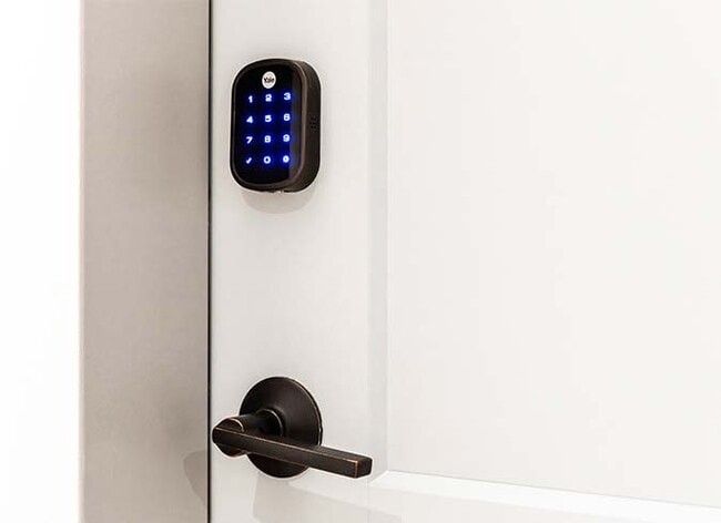Control the temperature without getting up and never fumble for your keys again. Smart home tech available in every home! - Shenandoah Crossing