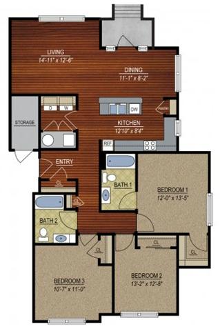 Floorplan - East Village at Avondale Meadows Apartments