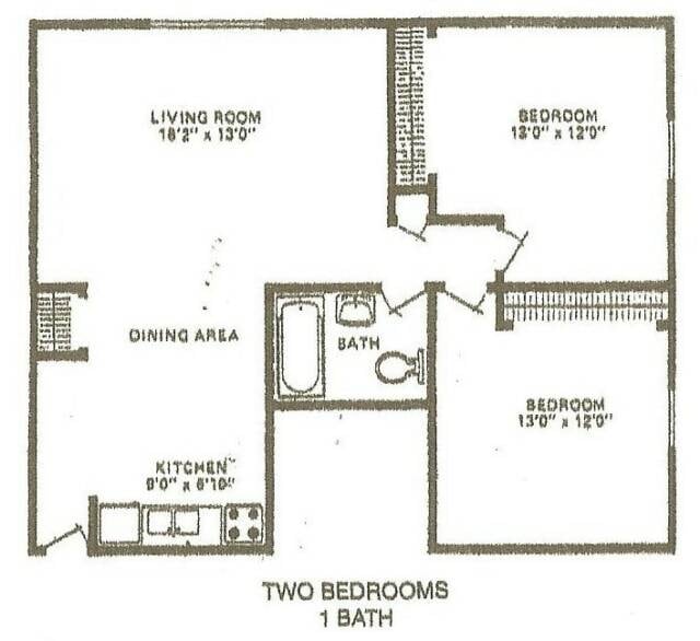 2BR/1BA - White Oak Apartments
