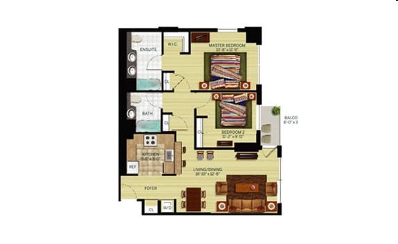 2BR/2BA - Aquablu