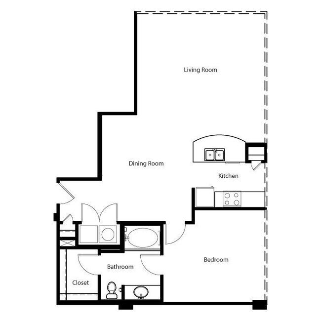 Gallery At Turtle Creek - A4 - 1 Beds - 1 Baths - 881 Sq. ft. - Gallery At Turtle Creek