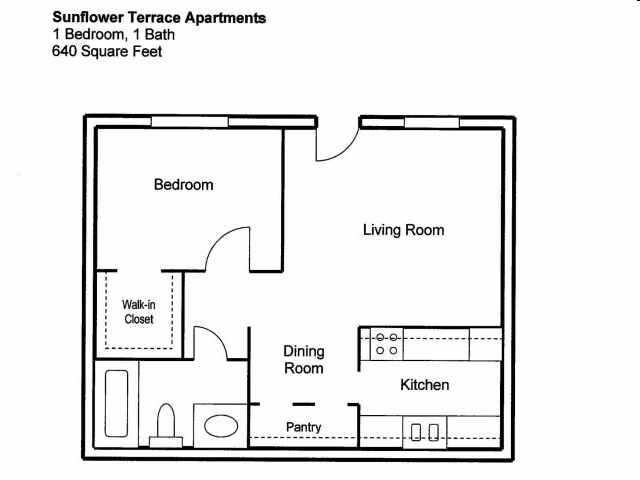 1BR/1BA - SUNFLOWER TERRACE APARTMENTS