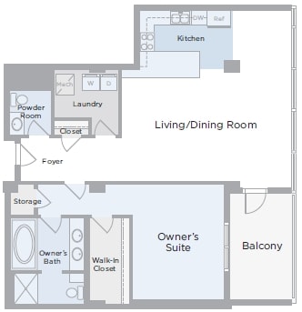 1BR/1.5BA - Silo Point