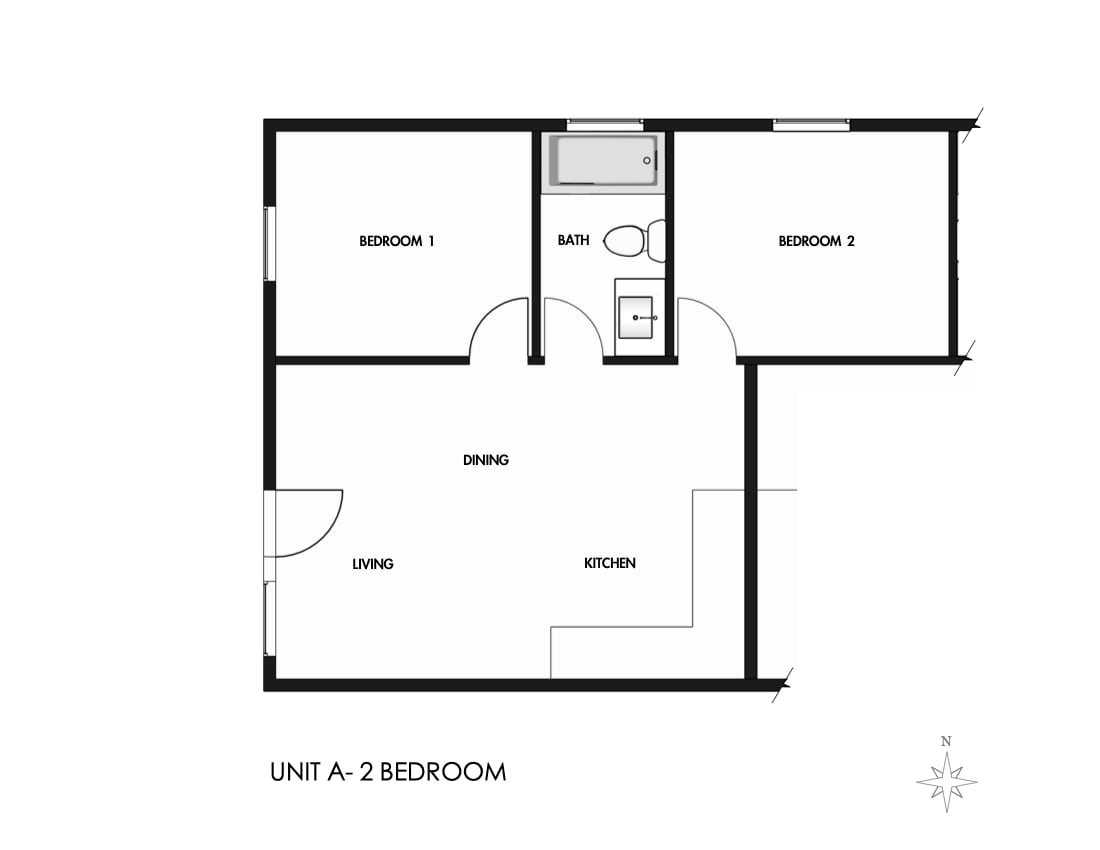 Front facing single level unit - 214 Kimble St