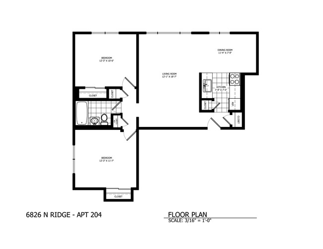 2BR/1BA - The Ridge Court