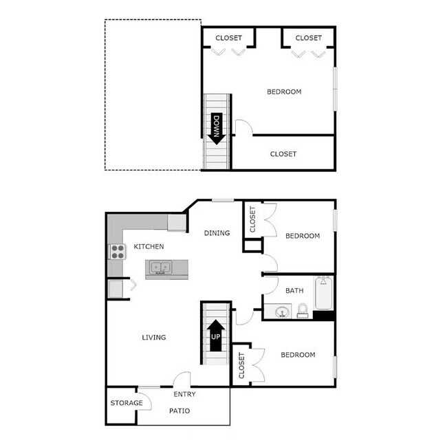 Floorplan - Portage Commons Apartment Homes