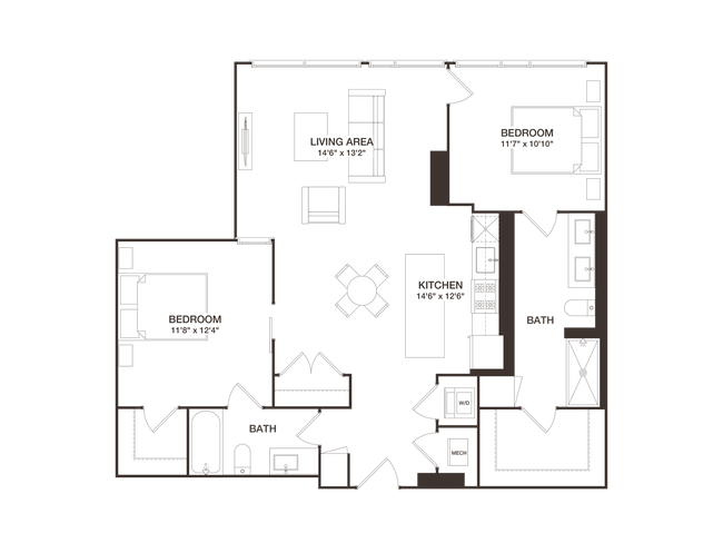 Floorplan - 8001 Woodmont