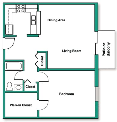 1BR/1BA - Royal Oak Condos & Willows of Greys Lake Apts