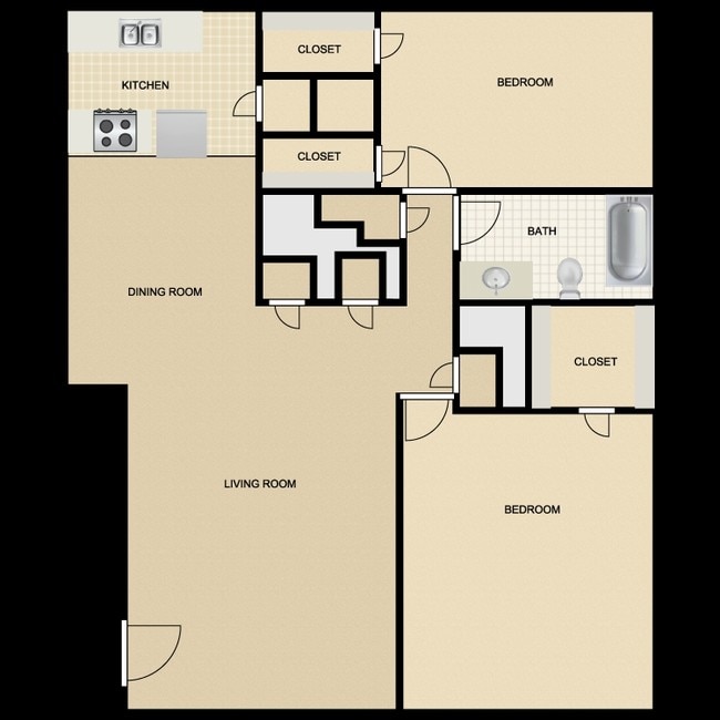 2BR 1 BA C 1010 - Boston Woods