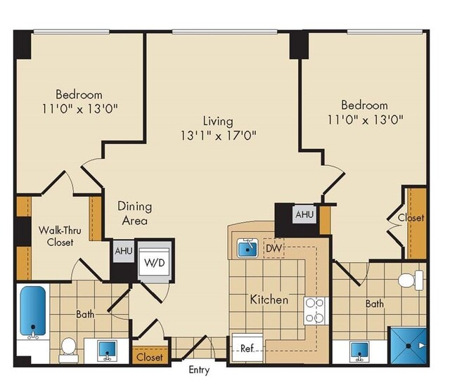 Floorplan - Flats 130 at Constitution Square