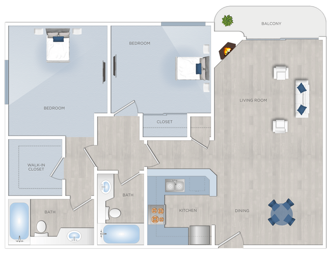 Floorplan - Toluca Terrace Apts.