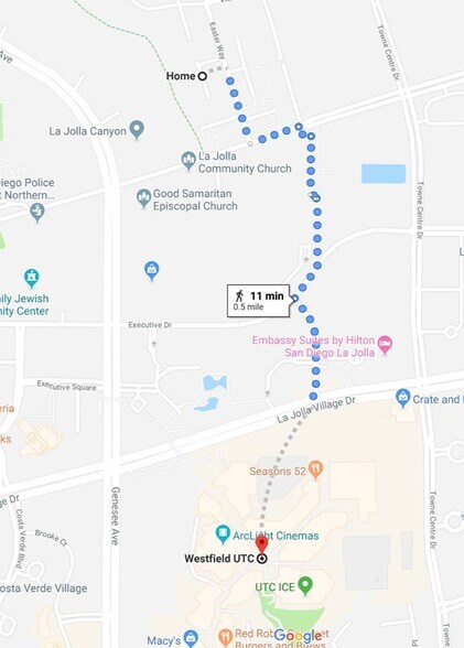Walking distance to UTC mall with access to the trolley and MTS buses - 9594 Easter Way