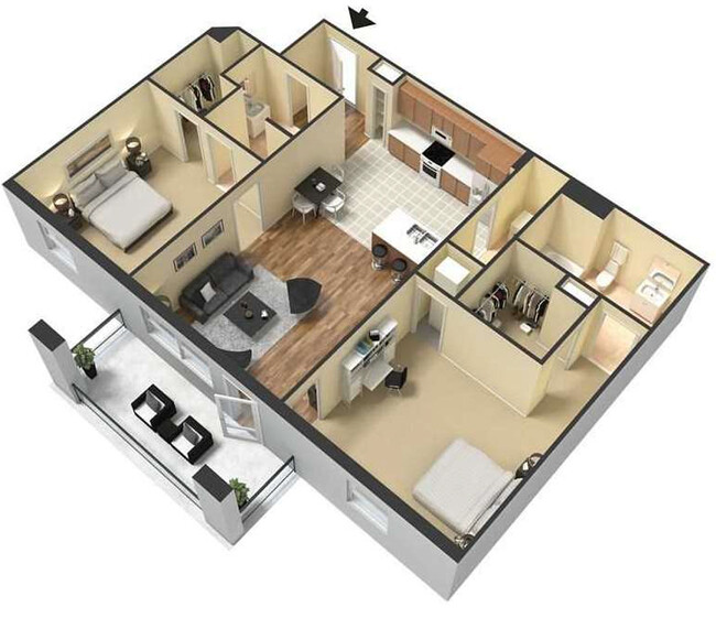 Floorplan - Meridian Park Apartments