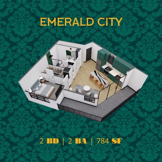 Floorplan - Lux: Katz on Main / Wonderland in Crossroads