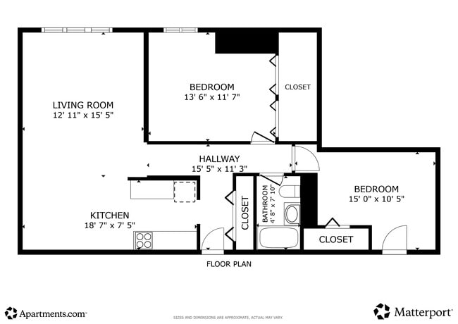 2BR, 1BA - Concord Hills Apartments