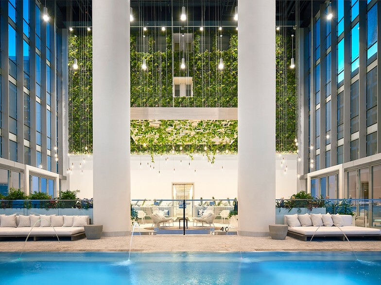 Indoor-Outdoor Resort Style Pool and Lounge Area - Sentral Michigan Avenue