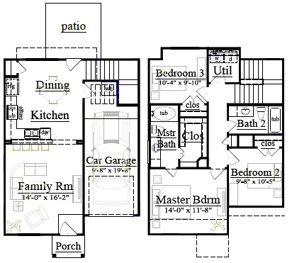 Brazos Floorplan.jpg - Woodgate Townhomes