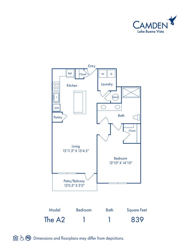 Floorplan - Camden Lake Buena Vista