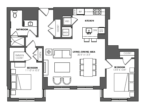 Floorplan - The Residences at Eastern Market