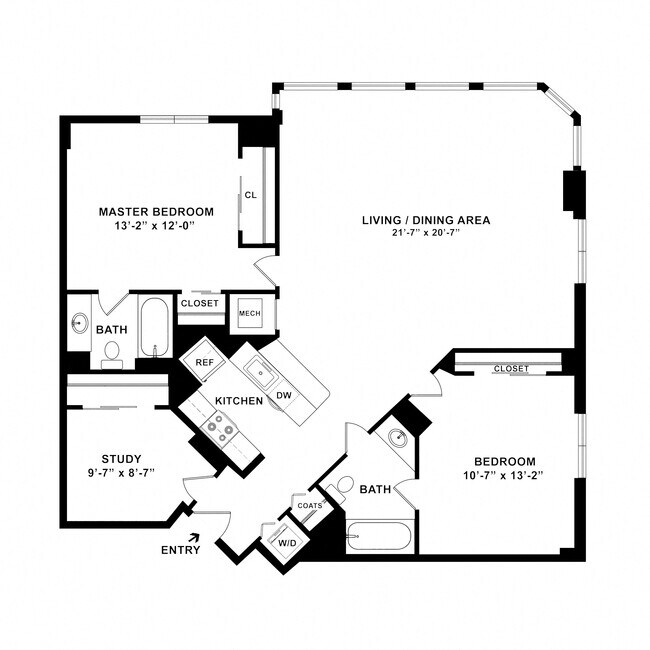 Floorplan - The Alexander Apartments