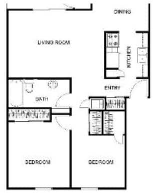 2BR/1BA - The Stratford