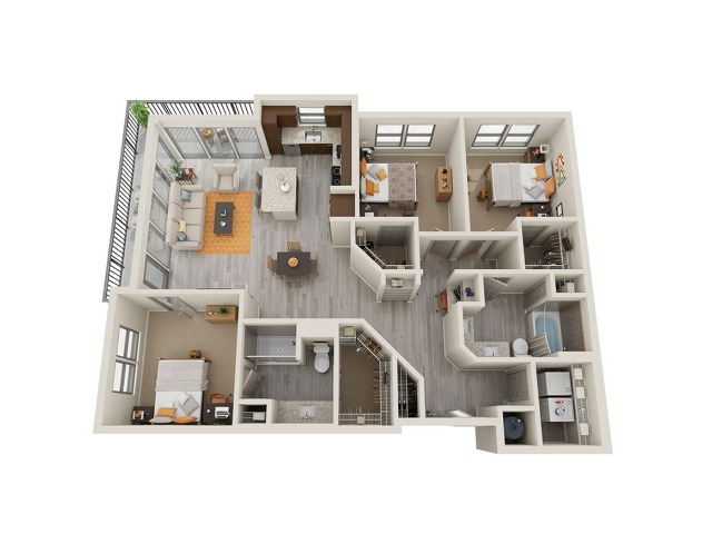 3 Bedroom, 2 Bathroom - Astoria at Celebration