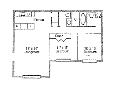 2BR/1.5BA - Pine Tree Apartments