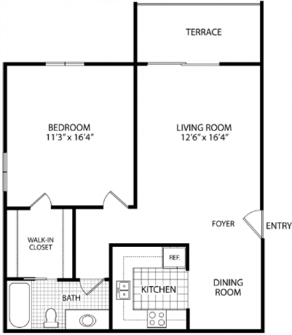 Floorplan - Carriage House Apartments