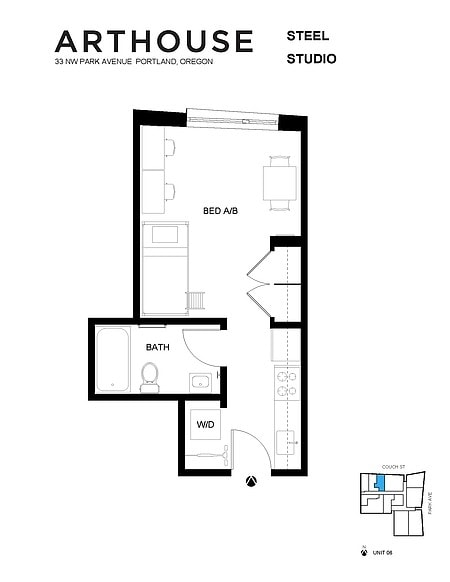 0BR/1BA - Arthouse