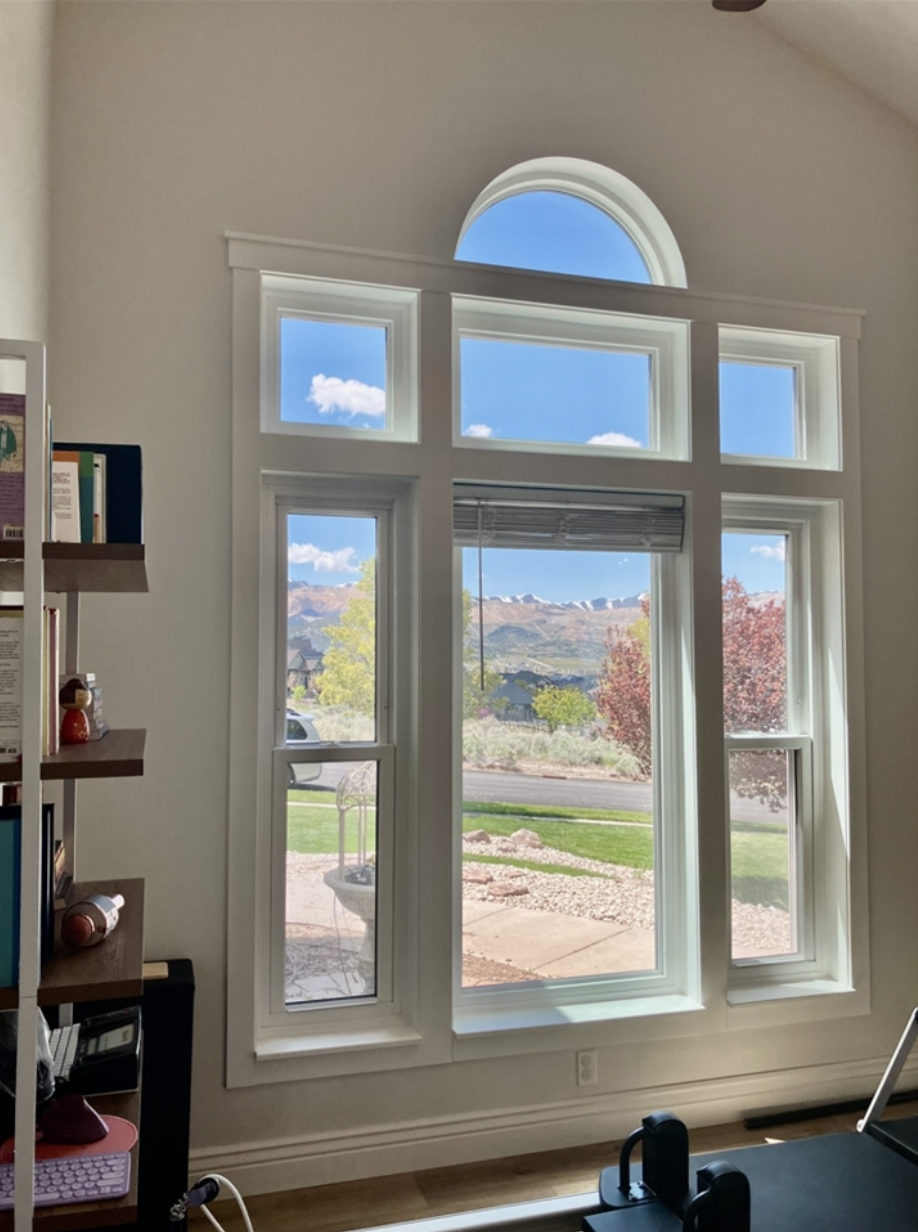 The office has floor-to-ceiling windows with a peaceful view of the mountain. - 14487 S Cuchara Way