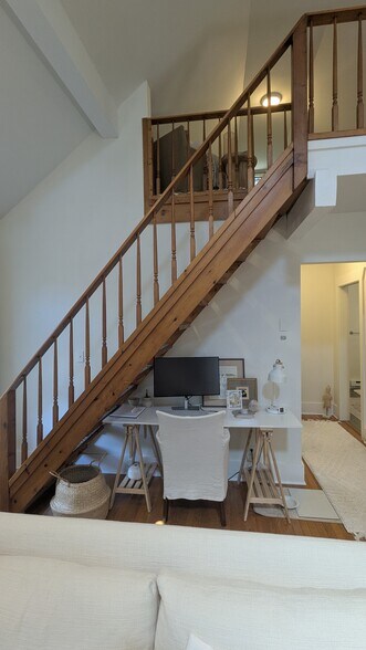 Use the space under the stairs as a work-from-home space - 156 Henry St