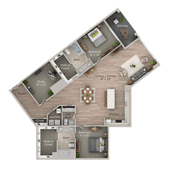 Floorplan - Madison Place Apartments