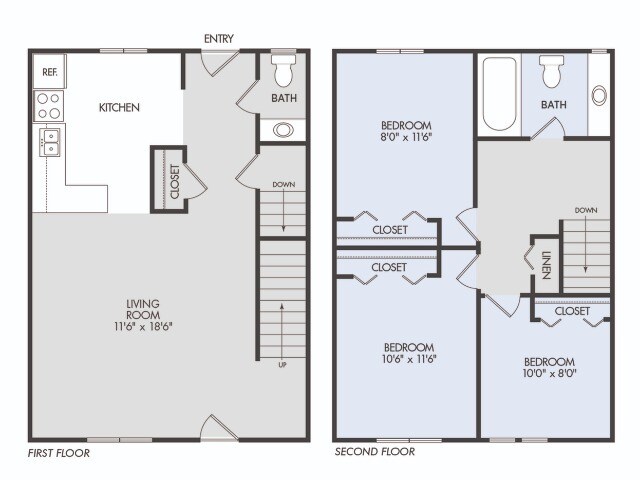 3 Bed 1.5 bath - Midway Square Townhomes
