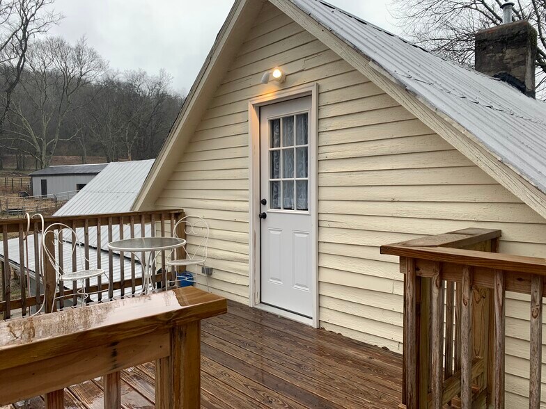 Top of stairs onto deck, with access to front door to studio - 135 Lock Seven Ln