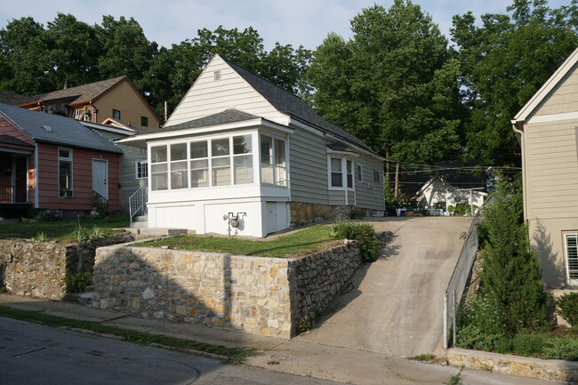 Off street parking for two cars, a back patio, and a storage shed - 4615 Bell St