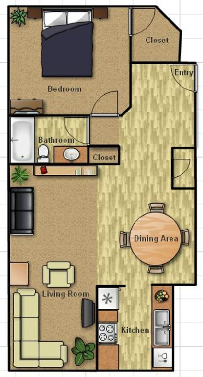 Floorplan - Royal Terrace Apartments