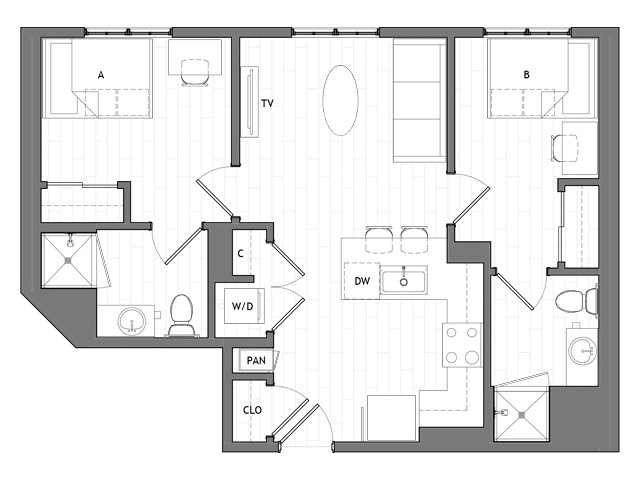 2x2 B - HERE Reno Student Apartments