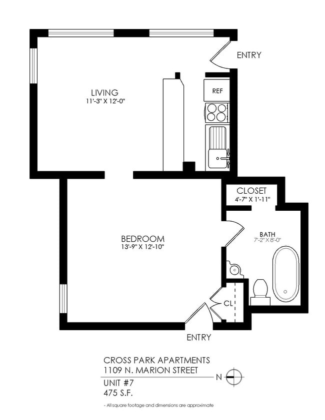 Floorplan - Cross Park Apartments
