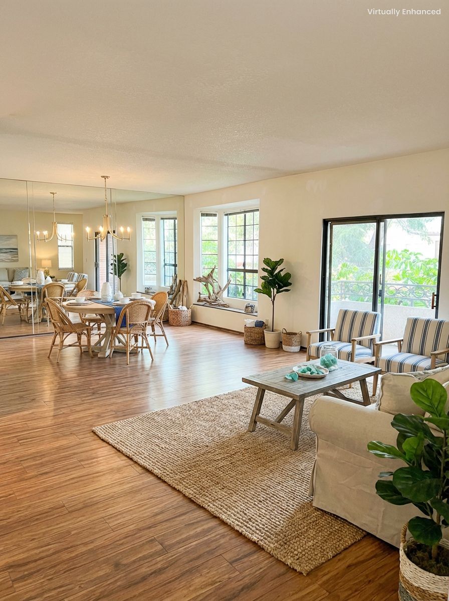 Light & Bright Living Room, Dining Room, Balcony - 4707 Willis Ave