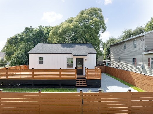 Front View with Private Driveway - 1405 Holt St