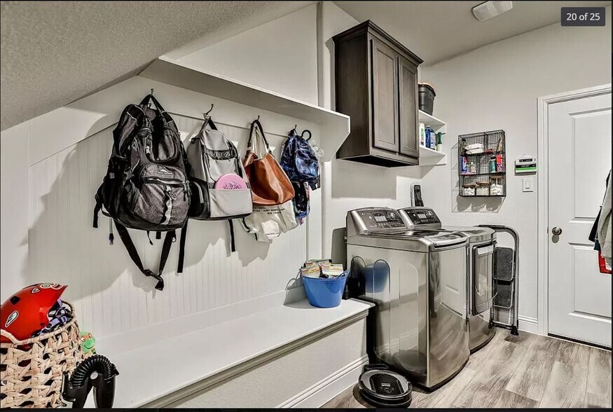 Laundry Room beneath Stairs - 808 Parkside Dr