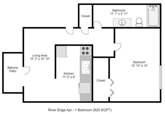 Floorplan - River Edge Apartments
