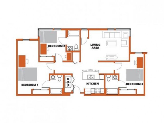 Floorplan - Campus Walk One