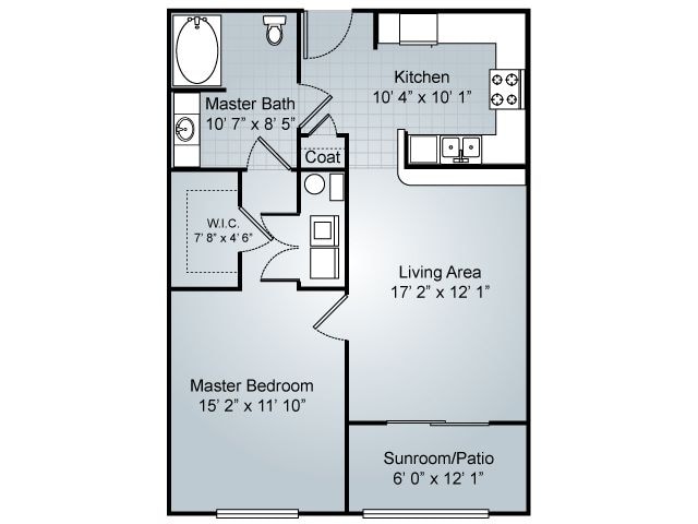 1 Bedroom / 1 Bath / 756 Sq.Ft. - Reserve at Carrington Place