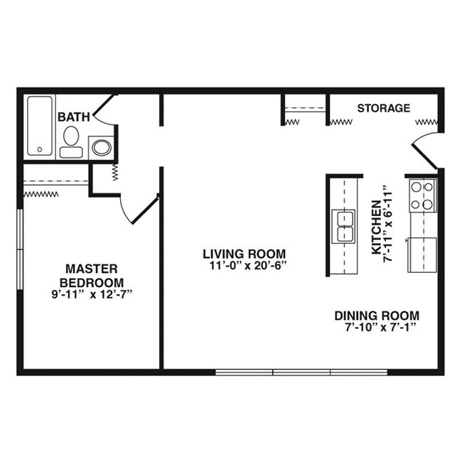 1BR/1BA - Sahlman Townhouses West
