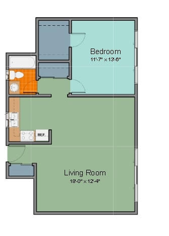 1BR/1BA - Berkshire Terrace