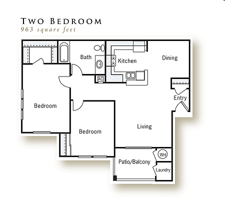 2BR/1BA - Corsair Park Senior Apartments